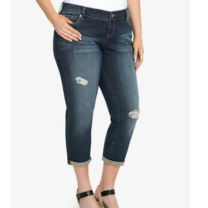 Torrid Crop ExBoyfriend Destruction Jean Sz 14